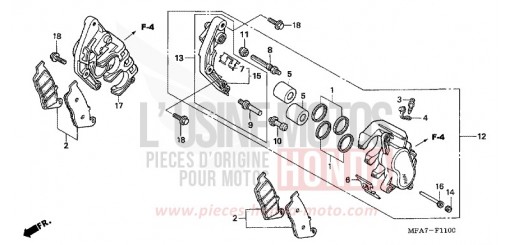 FRONT BRAKE CALIPER (CBF1000) CBF10007 de 2007